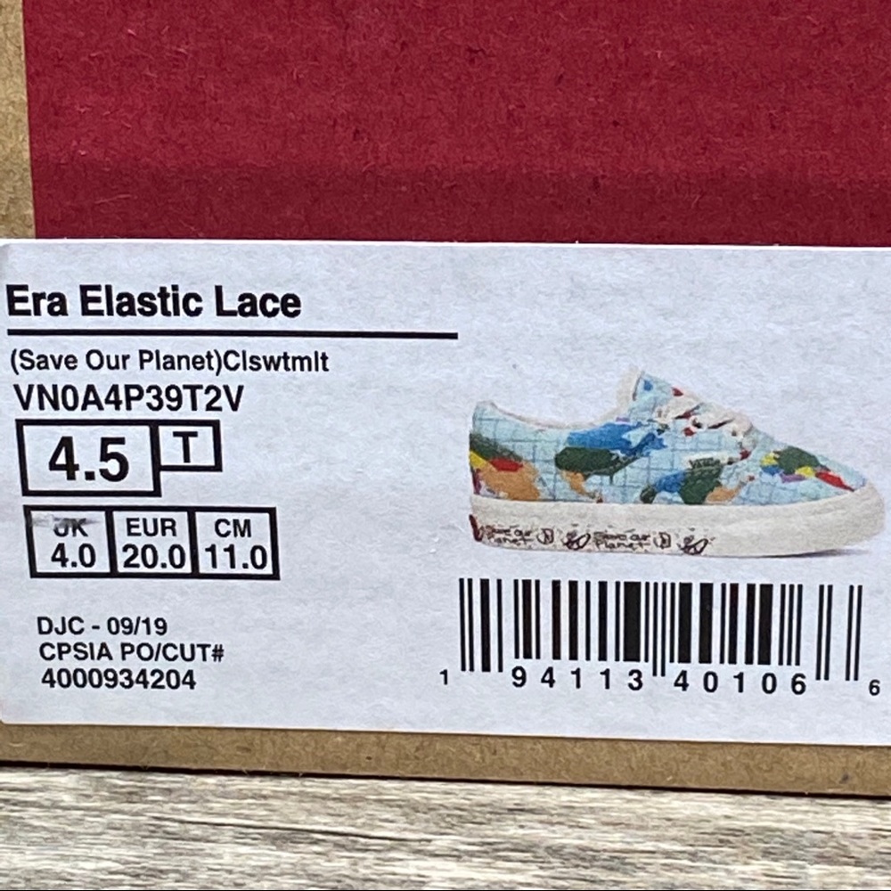 NEW Vans Toddler ‘Save Our Planet’ Era Tennis Shoe - Picture 7 of 9